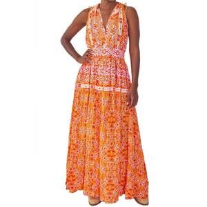 NEW FEATHER & FIND gigi maxi dress in orange moon